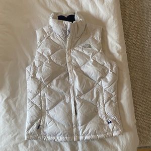 North Face White Puffer Vest
